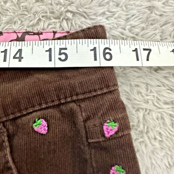 Lilly Pulitzer Brown Corduroy Strawberry Pants Size 8 Cropped Preppy‎ Wide Leg - Picture 4 of 16